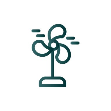 Rüzgar Gücü Hattı Gradyan Vektör Simgesi Tasarımı