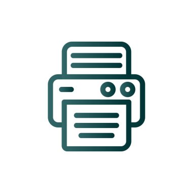 Yazıcı Satırı Gradyan Vektör Simgesi Tasarımı