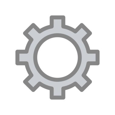 Gear Doldurulmuş Işık Vektörü Simgesi Tasarımı