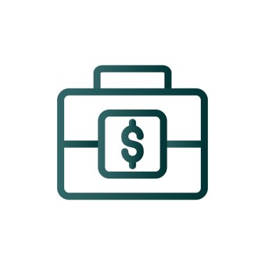 Evrak çantası Satırı Gradyan Vektör Simgesi Tasarımı