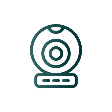Webcam Çizgisi Gradyan Vektör Simgesi Tasarımı
