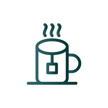 Kupa Satırı Gradyan Vektör Simgesi Tasarımı