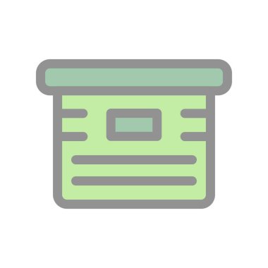 Depolama Kutusu Işık Vektörü Simgesi Tasarımı