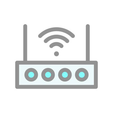 Yönlendirici Dolu Işık Vektörü Simgesi Tasarımı