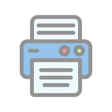 Yazıcı Doldurulmuş Işık Vektörü Simgesi Tasarımı