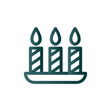 Mum Satırı Gradyan Vektör Simgesi Tasarımı