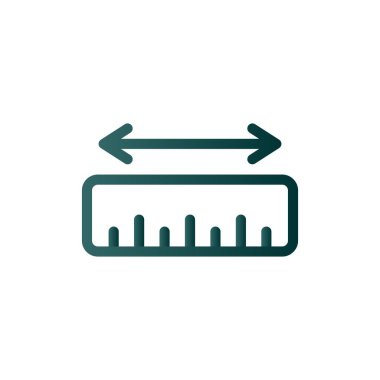 Ölçüm Çizgisi Gradyan Vektör Simgesi Tasarımı