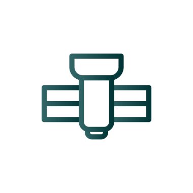 Uydu Satırı Gradyan Vektör Simgesi Tasarımı