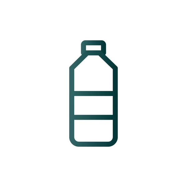 Градиентная Векторная Икона Линия Бутылки Воды — стоковый вектор