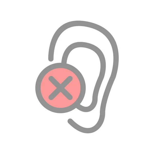 聴覚障害者用ライトベクトルアイコンデザイン — ストックベクタ