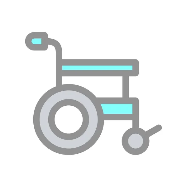 Wheelchair Filled Light Vector Icon Desig — Stock Vector