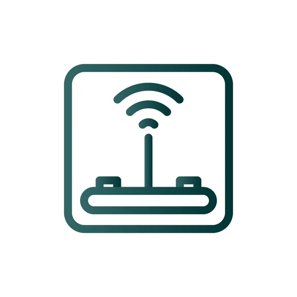 Wifi Line Gradient Vector Icon Desig — Stockový vektor