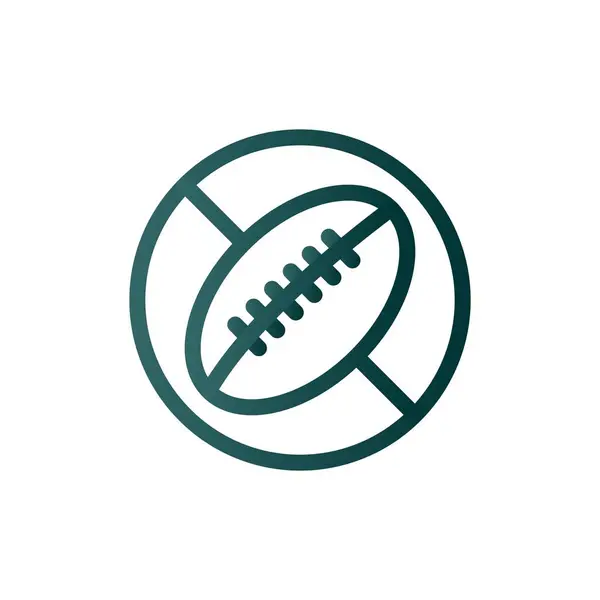 Gradiente Línea Rugby Vector Icon Desig — Vector de stock