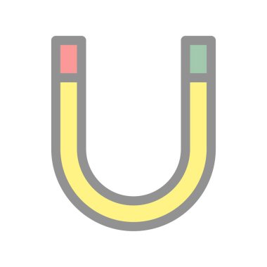 Mıknatıslı Işık Vektörü Simgesi Tasarımı