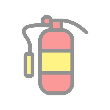 Yangın söndürücü Doldurulmuş Işık Vektörü Simgesi Tasarımı