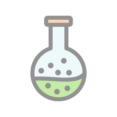 Şişede Doldurulmuş Işık Vektörü Simgesi Tasarımı