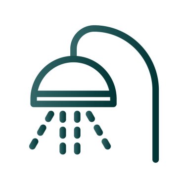 Duş Hattı Gradyan Vektör Simgesi Tasarımı