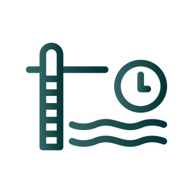 Çizgi Çizgisi Gradyan Vektör Simgesi Tasarımı