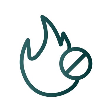 Ateş Hattı Gradyan Vektör Simgesi Tasarımı Yok