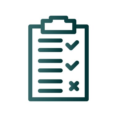 Liste Satırı Gradyan Vektör Simgesi Tasarımı Kontrol Et