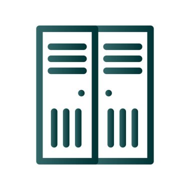 Dolap Satırı Gradyan Vektör Simgesi Tasarımı