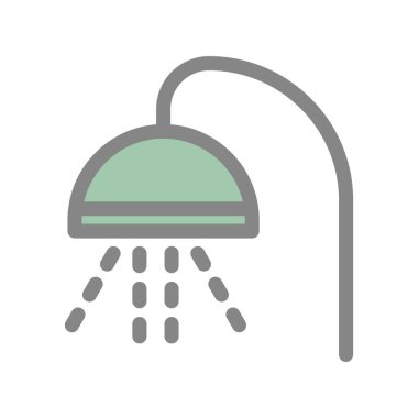 Duş Doldurulmuş Işık Vektörü Simgesi Tasarımı