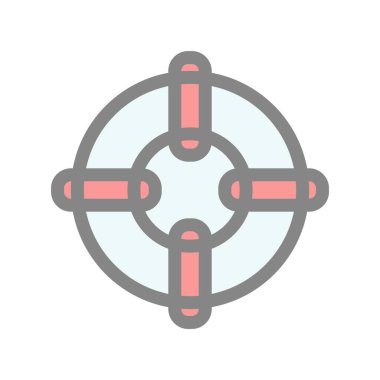 Lifesaver Işık Vektörü Simgesi Tasarımı