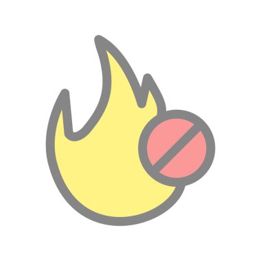  Ateş Doldurulmuş Işık Vektörü Simgesi Tasarımı Yok