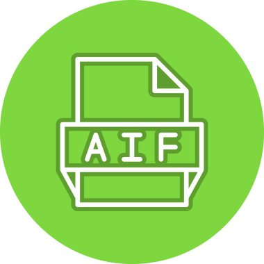 Aif Satır Çemberi Vektör Simgesi Tasarımı