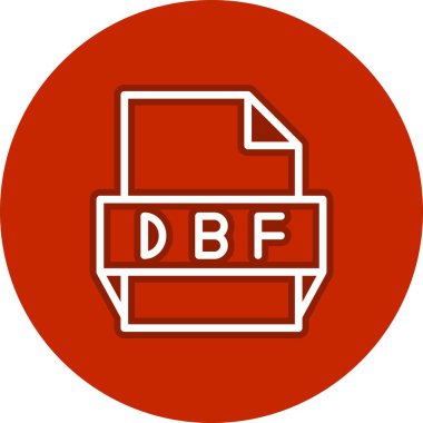 Dbf Satır Çemberi Vektör Simgesi Tasarımı