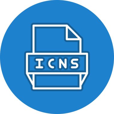 Icns Satır Çemberi Vektör Simgesi Tasarımı