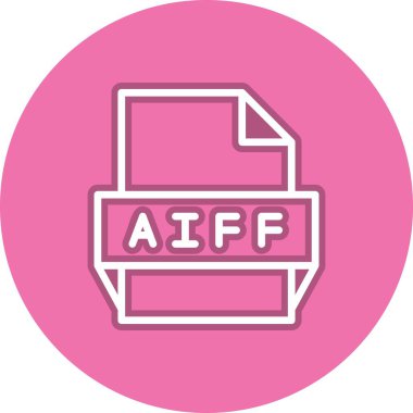 Aiff Satır Çemberi Vektör Simgesi Tasarımı