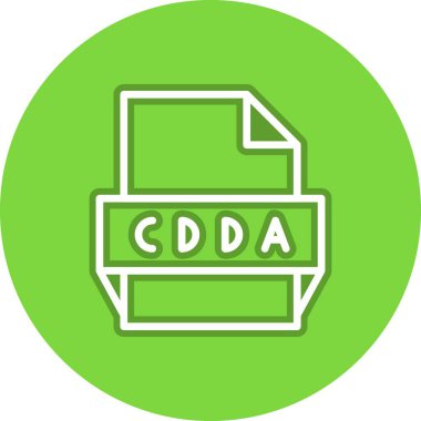 Cdda Satır Çemberi Vektör Simgesi Tasarımı