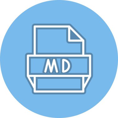 Md Satır Çemberi Vektör Simgesi Tasarımı