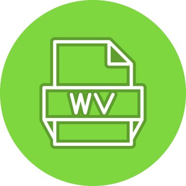 Wv Satır Çemberi Vektör Simgesi Tasarımı
