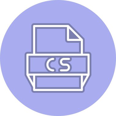 Cs Satır Çemberi Vektör Simgesi Tasarımı