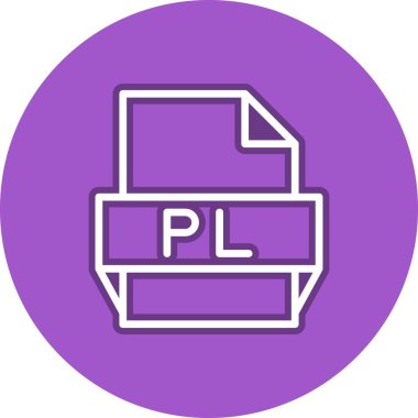 Pl Satırı Çember Vektör Simgesi Tasarımı