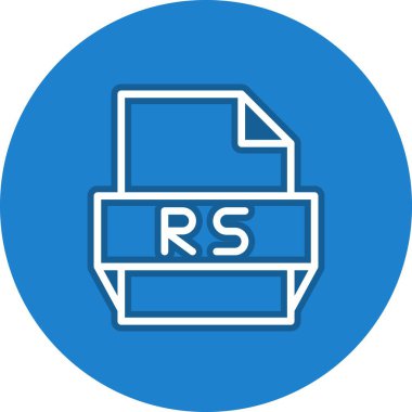 Rs Satır Çemberi Vektör Simgesi Tasarımı