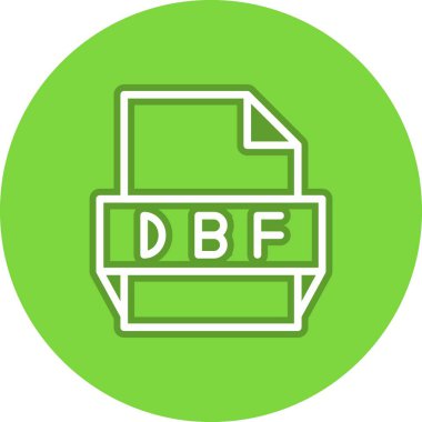 Dbf Satır Çemberi Vektör Simgesi Tasarımı