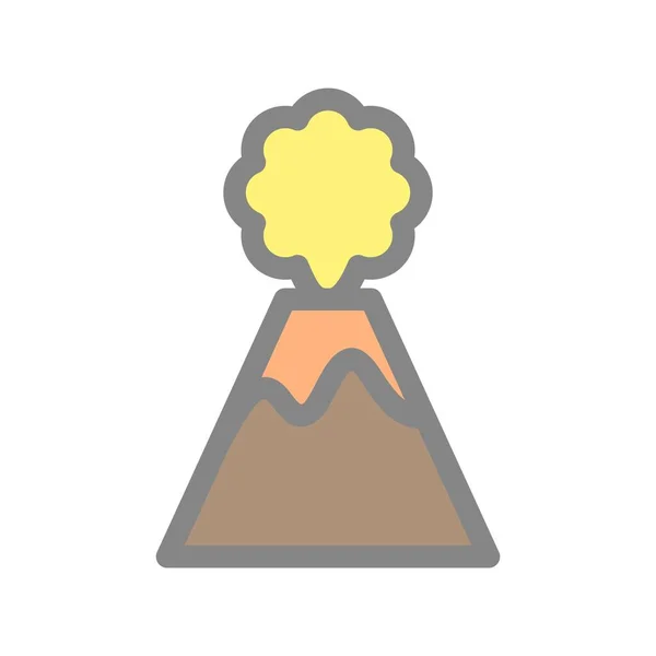 火山填充光矢量图标的设计 — 图库矢量图片