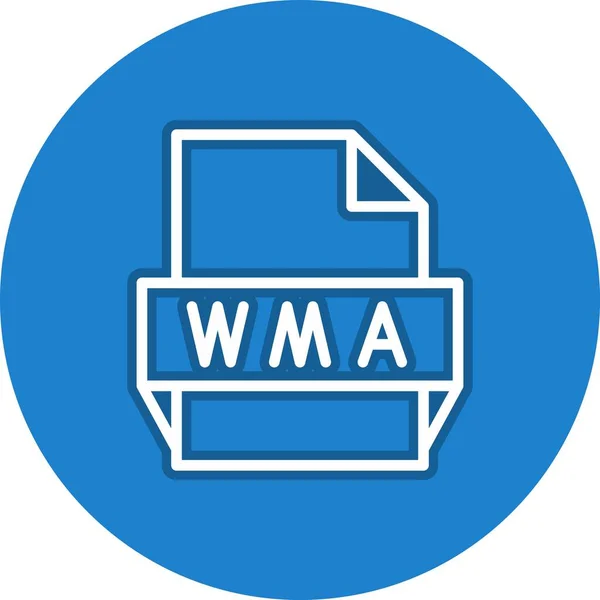 Icona Vettoriale Wma Line Circle Desig — Vettoriale Stock