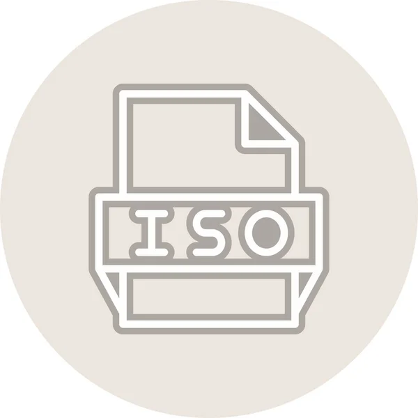 Iso Line Circle Vector Icon Desig — Stock Vector