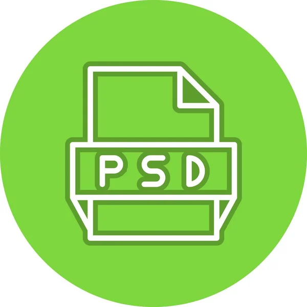 Psd Línea Círculo Vector Icono Desig — Vector de stock