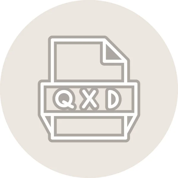 Qxd Satır Çemberi Vektör Simgesi Tasarımı — Stok Vektör