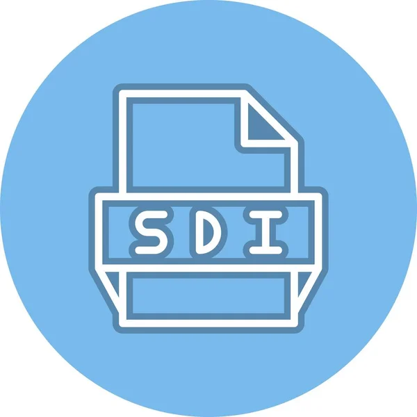 Sdi Line Circle Vector Icon Desig — Stock Vector