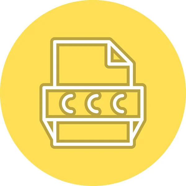 Ccc Line Circle Vector Icon Desig — Stockvektor