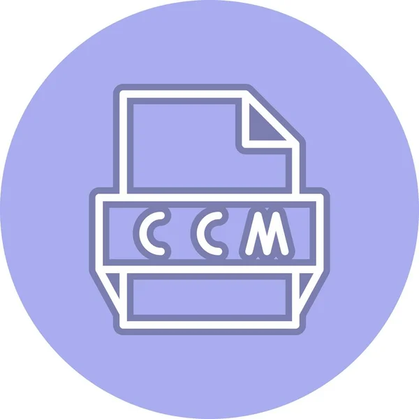 Ccm Line Circle Vector Icon Desig — Stockvector