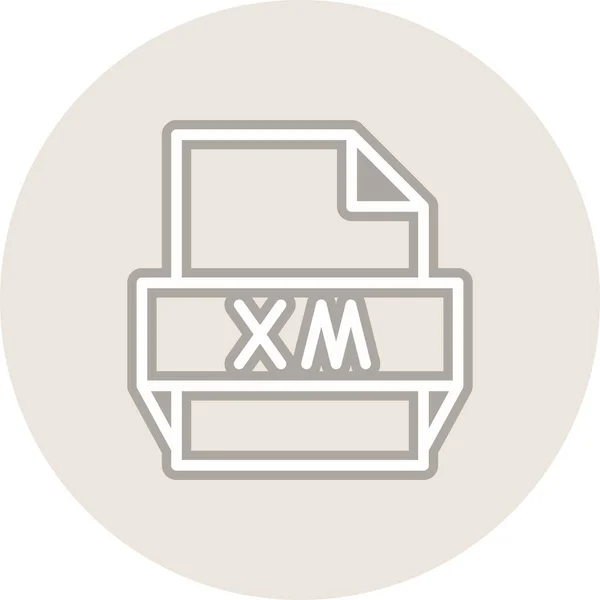 Xmライン円ベクトルアイコンデザイン — ストックベクタ