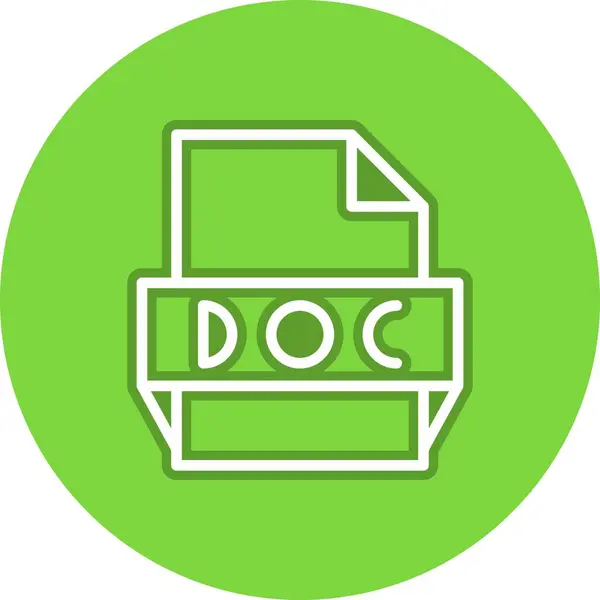 Doc Line Circle Vector Icon Desig — Stockvector