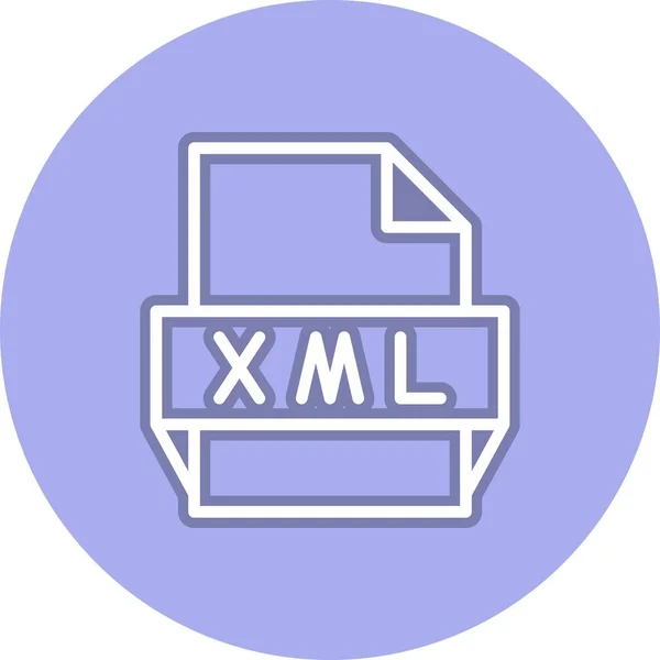 Xml Line Circle Vector Icon Desig — Stockový vektor